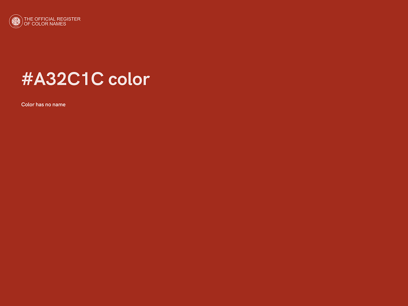 #A32C1C color image