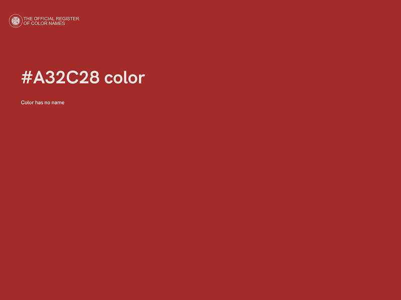 #A32C28 color image