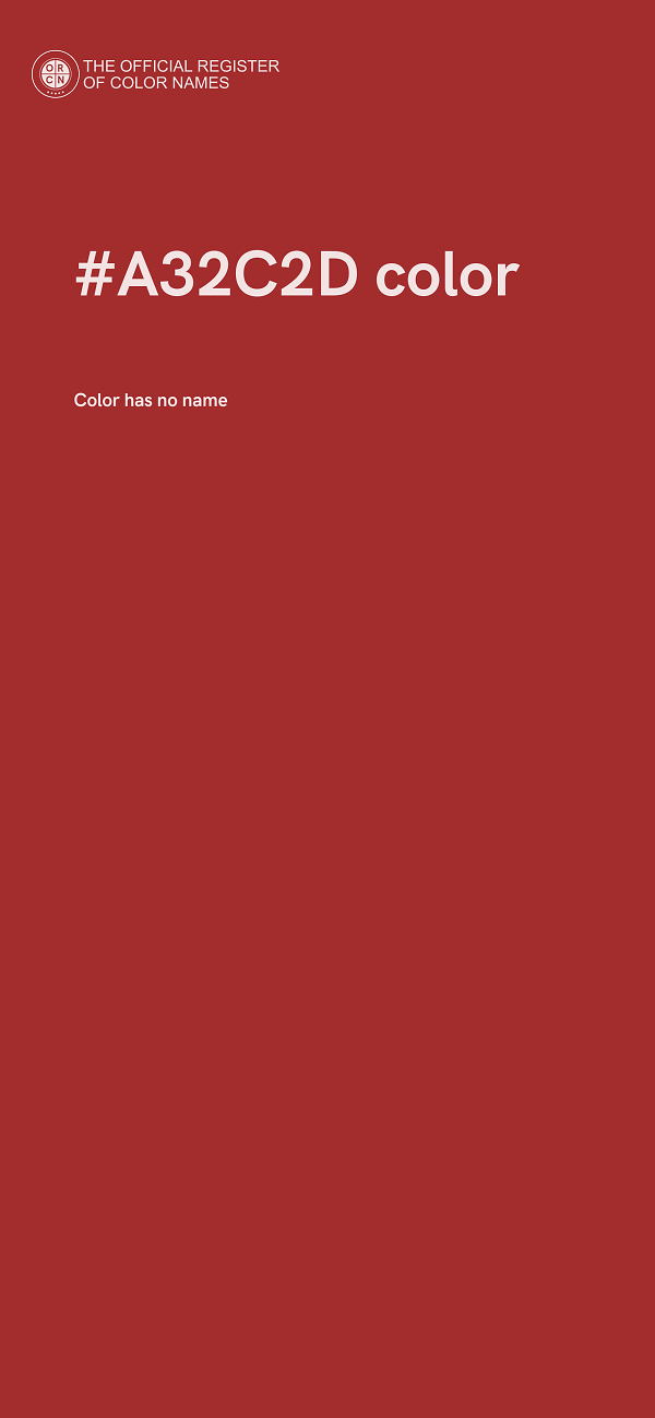 #A32C2D color image