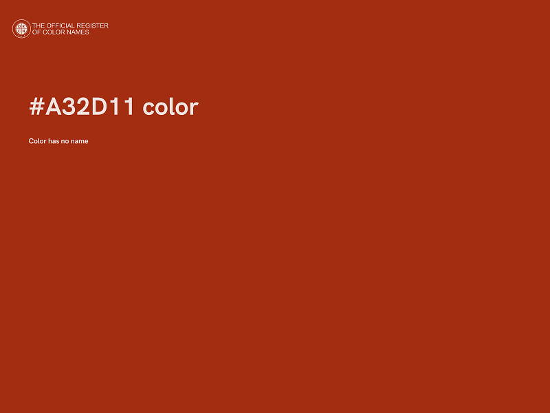 #A32D11 color image