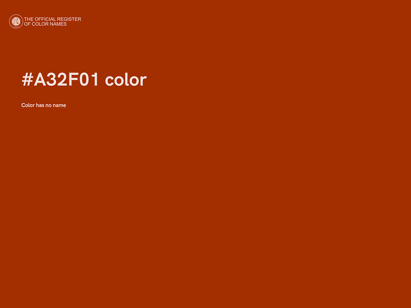 #A32F01 color image