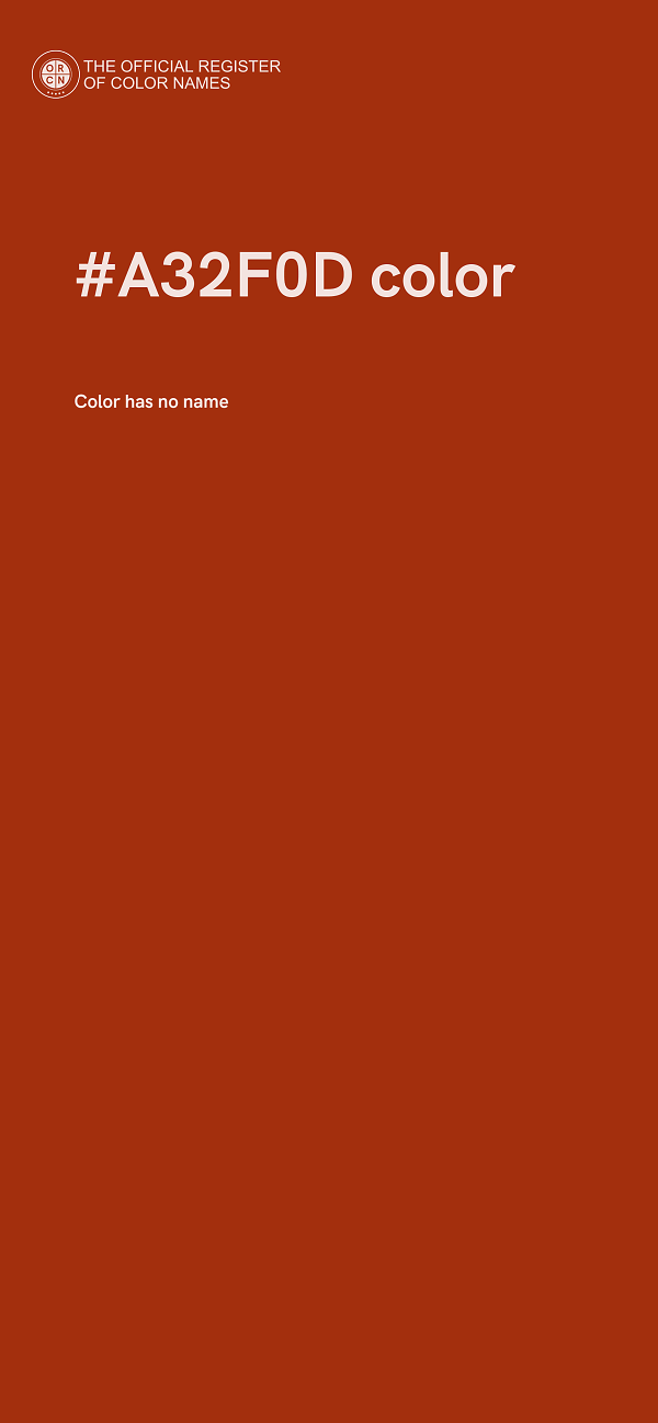 #A32F0D color image