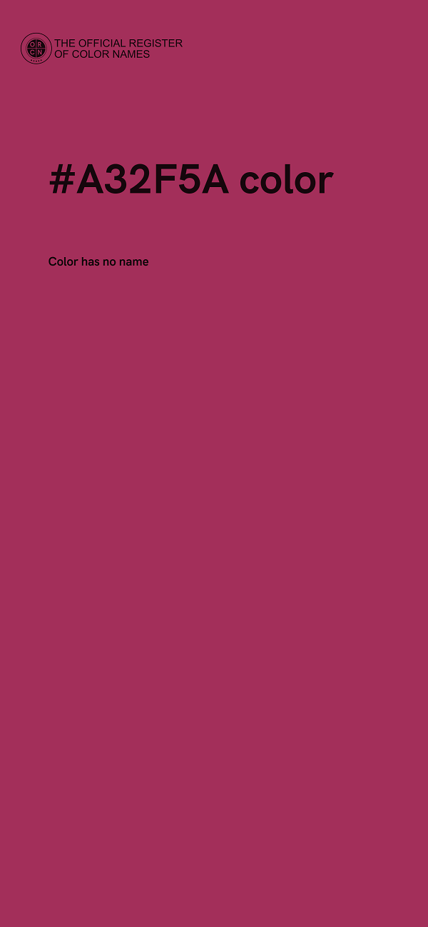 #A32F5A color image