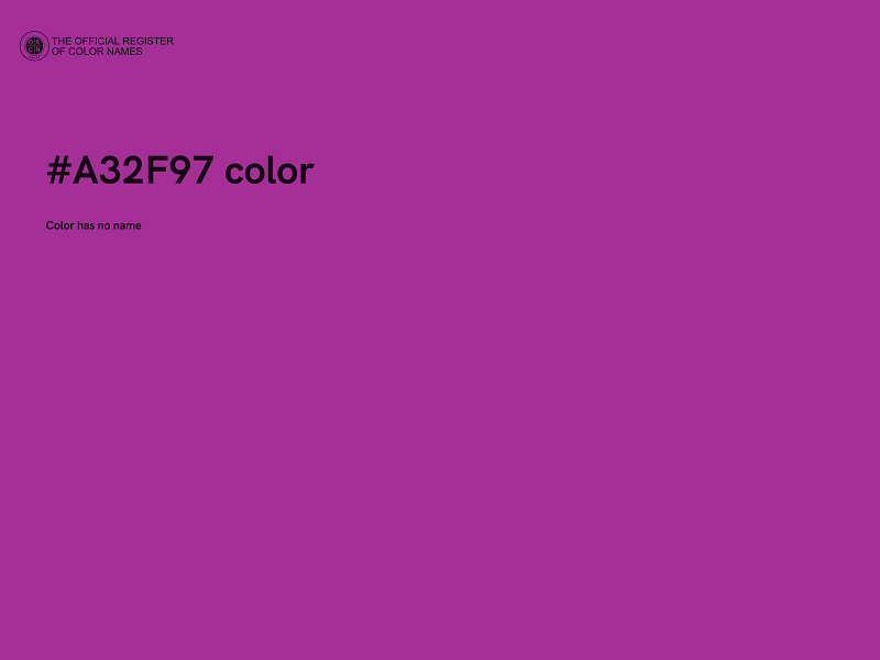 #A32F97 color image