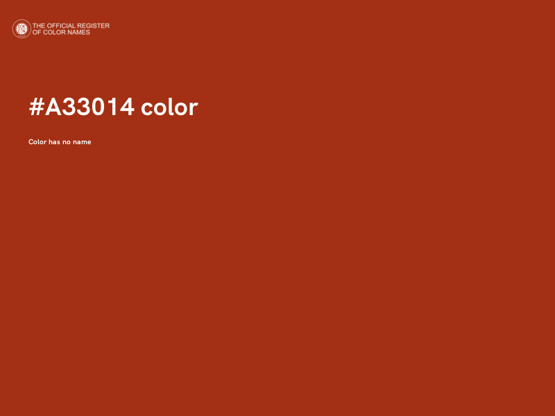 #A33014 color image