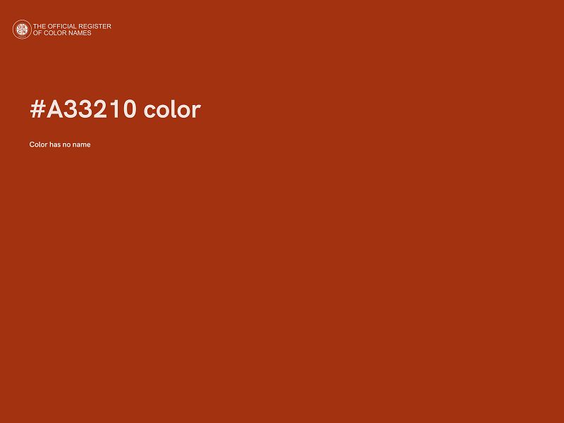 #A33210 color image