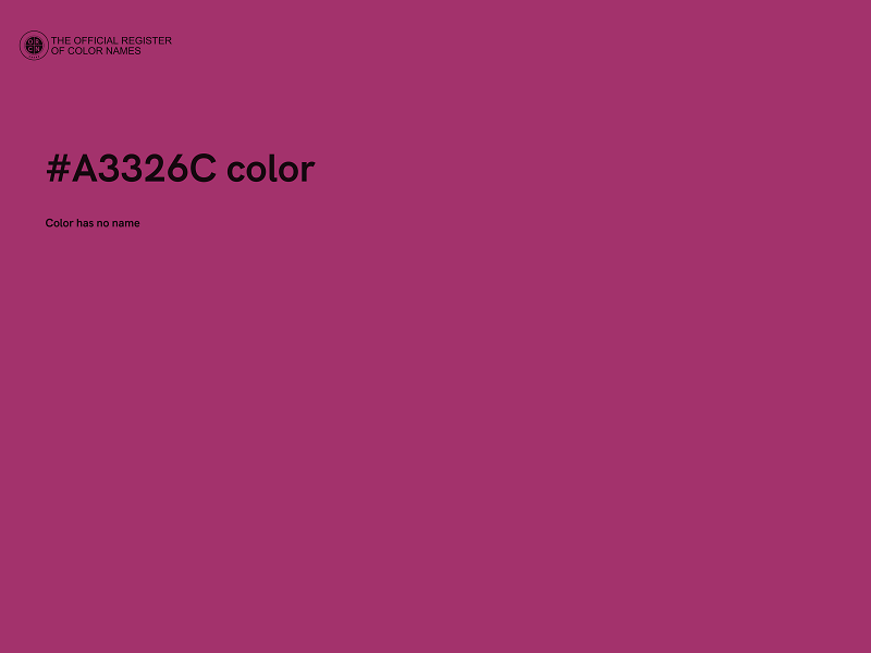 #A3326C color image