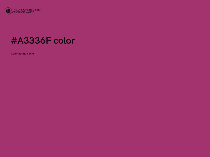 #A3336F color image