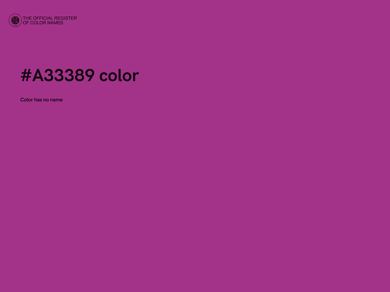 #A33389 color image