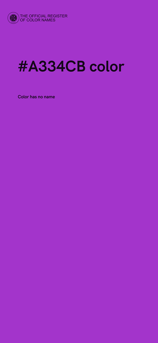 #A334CB color image