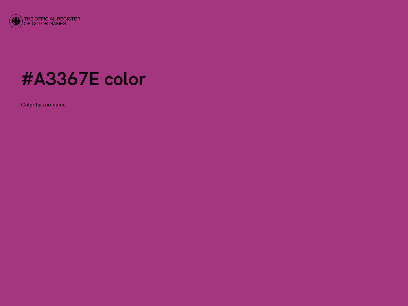 #A3367E color image