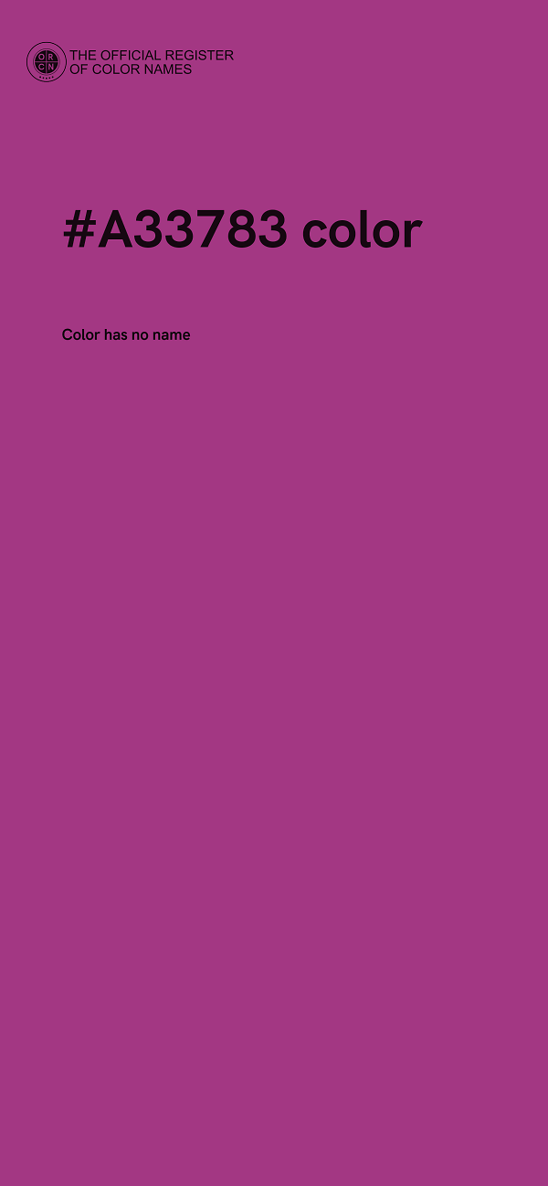 #A33783 color image