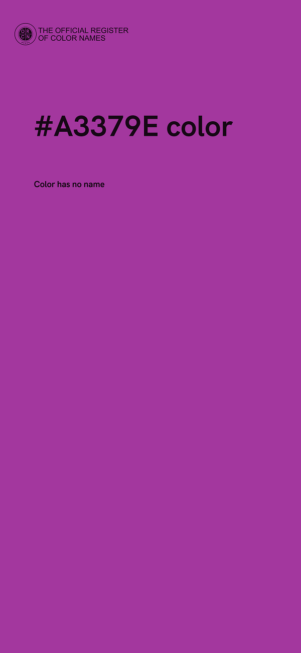 #A3379E color image