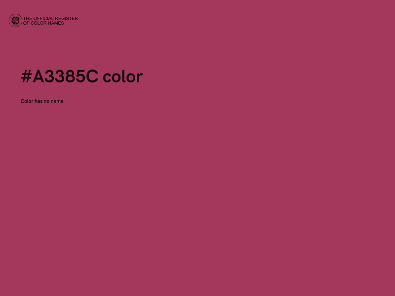 #A3385C color image