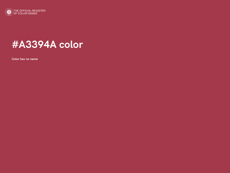 #A3394A color image
