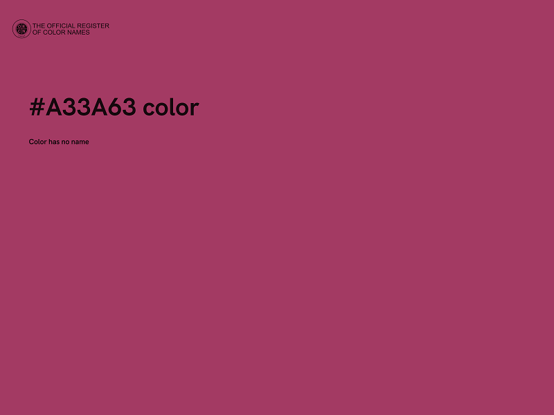 #A33A63 color image