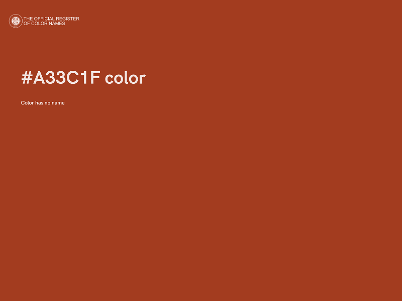 #A33C1F color image