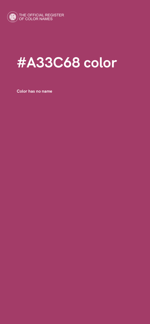 #A33C68 color image