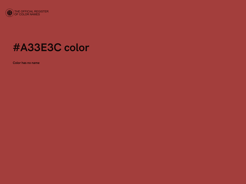 #A33E3C color image