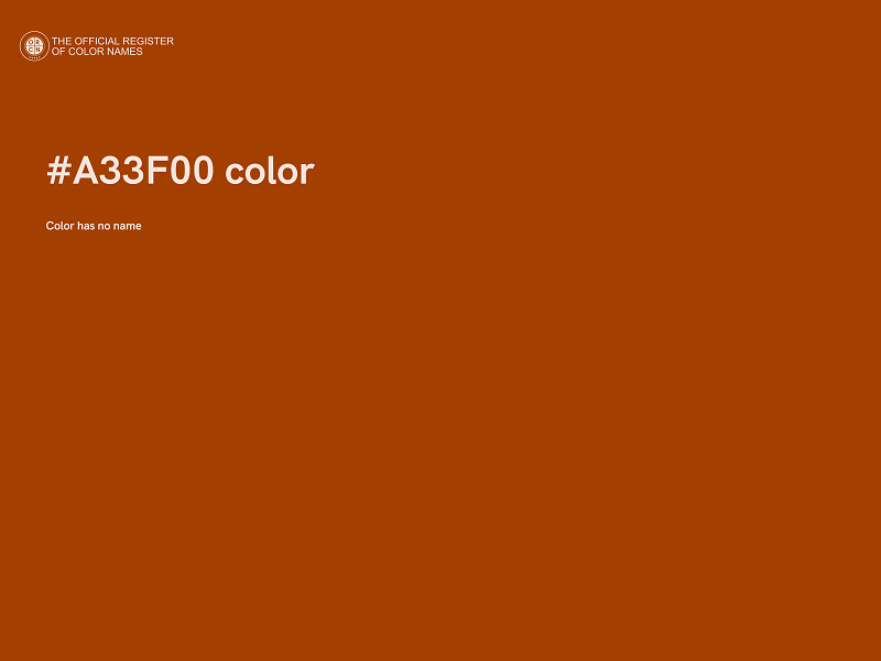 #A33F00 color image