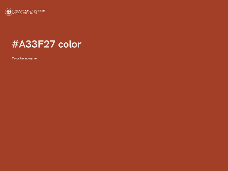 #A33F27 color image