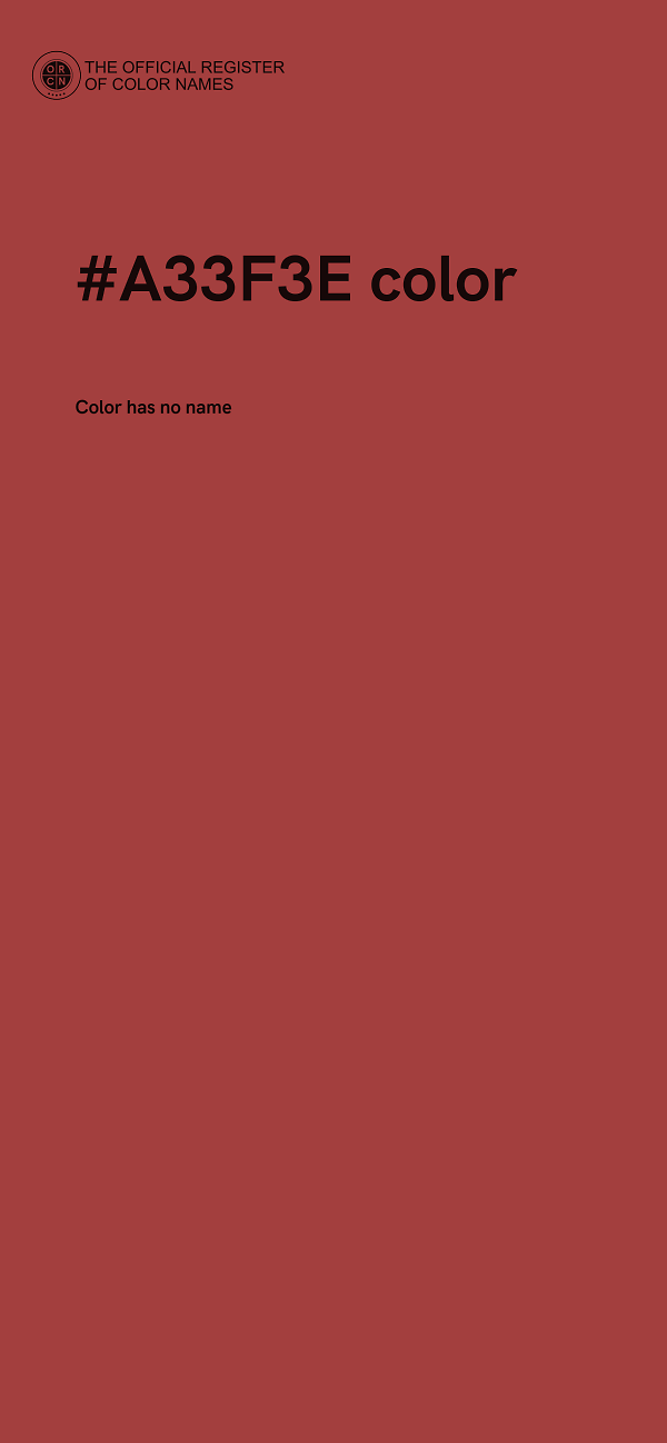 #A33F3E color image