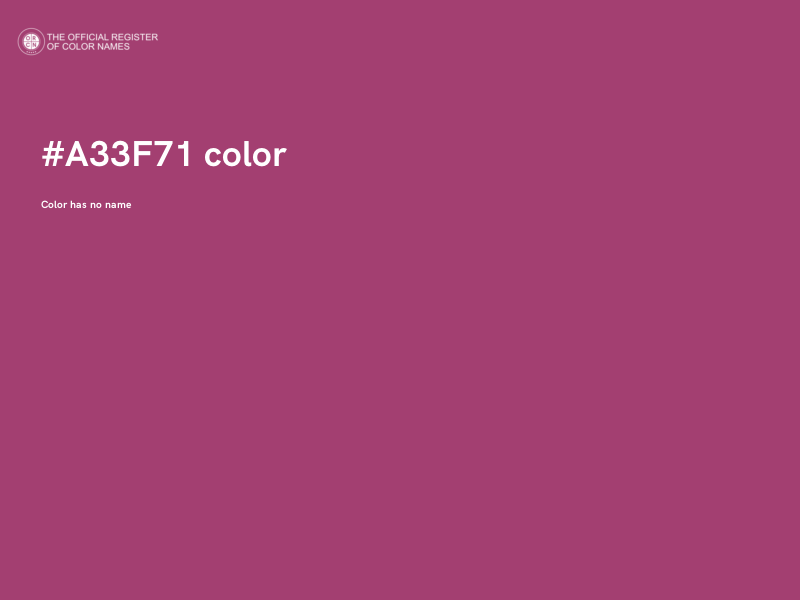#A33F71 color image