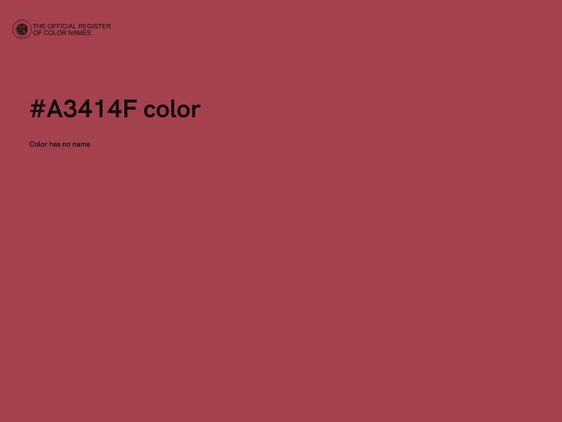 #A3414F color image