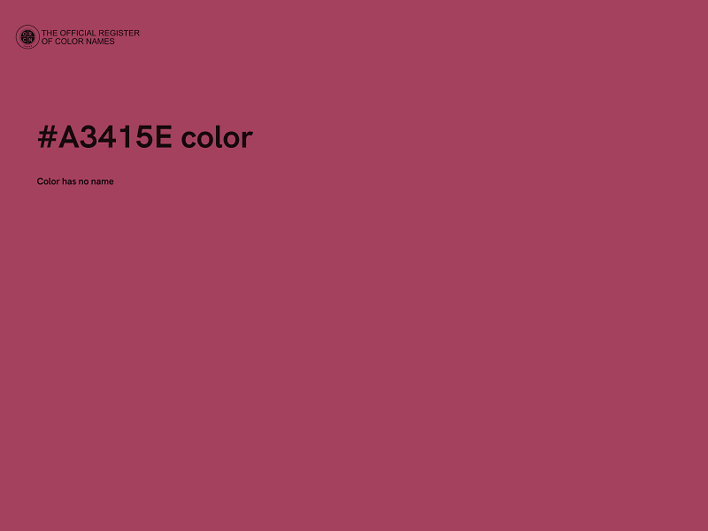 #A3415E color image