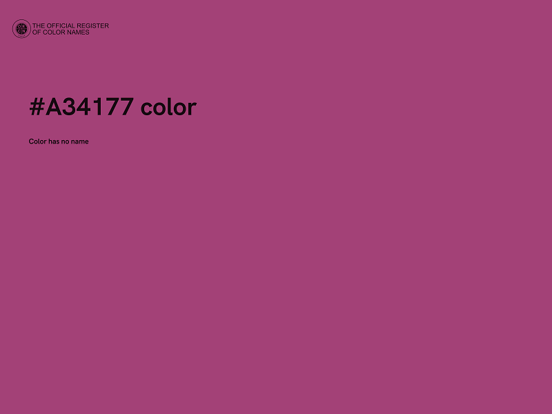 #A34177 color image