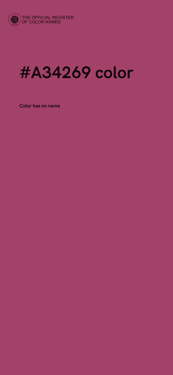 #A34269 color image