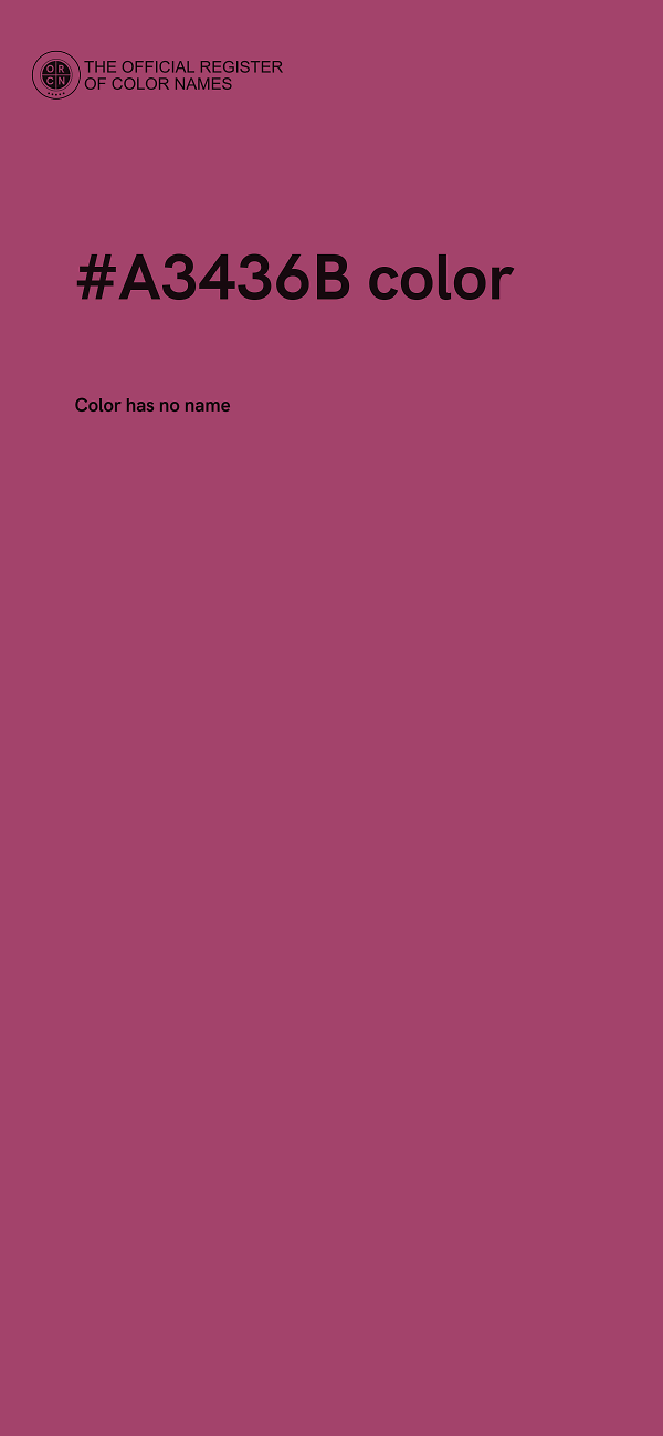 #A3436B color image