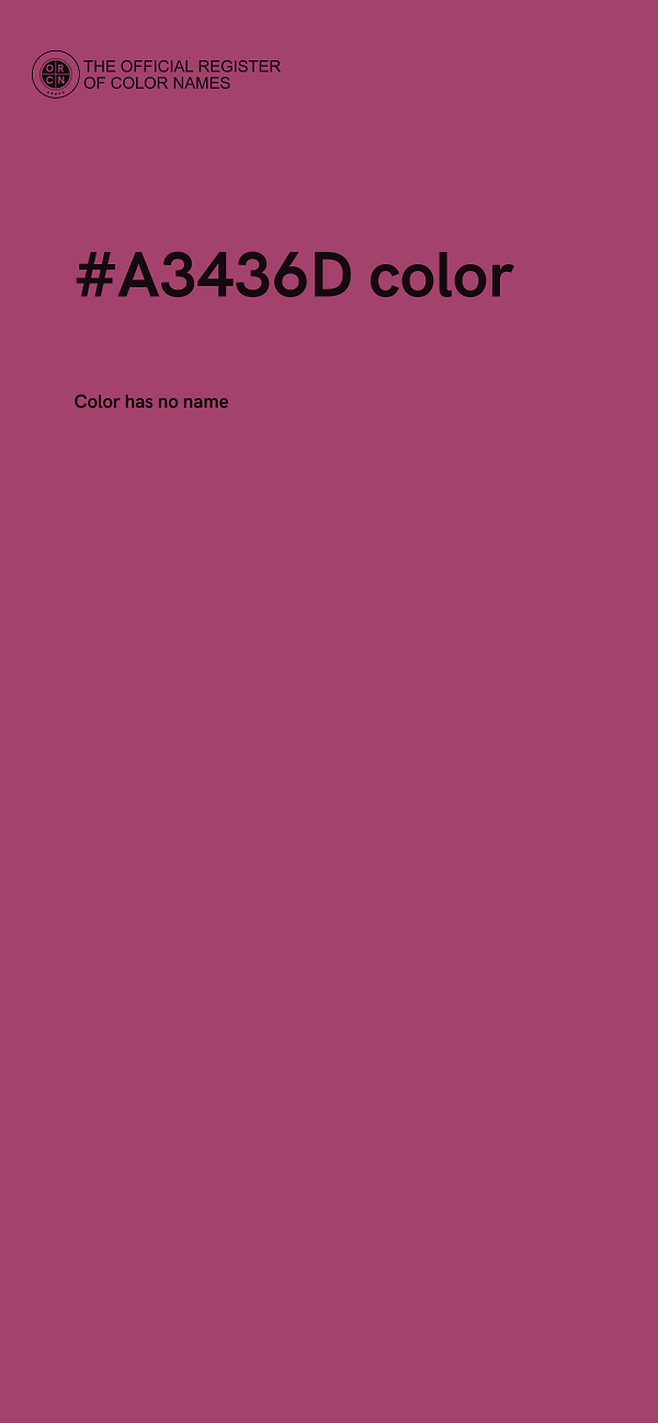 #A3436D color image