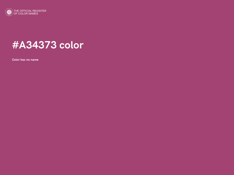 #A34373 color image