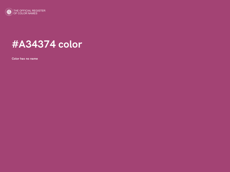 #A34374 color image