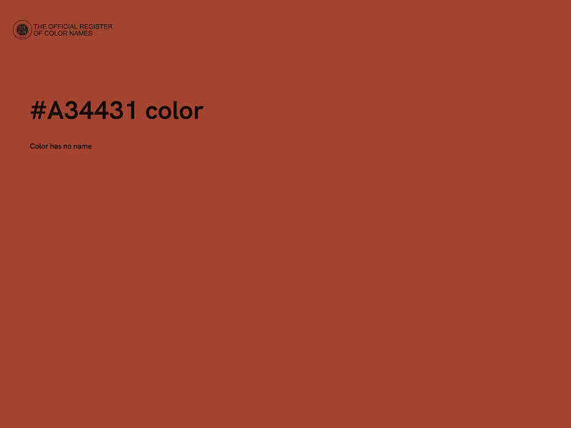 #A34431 color image