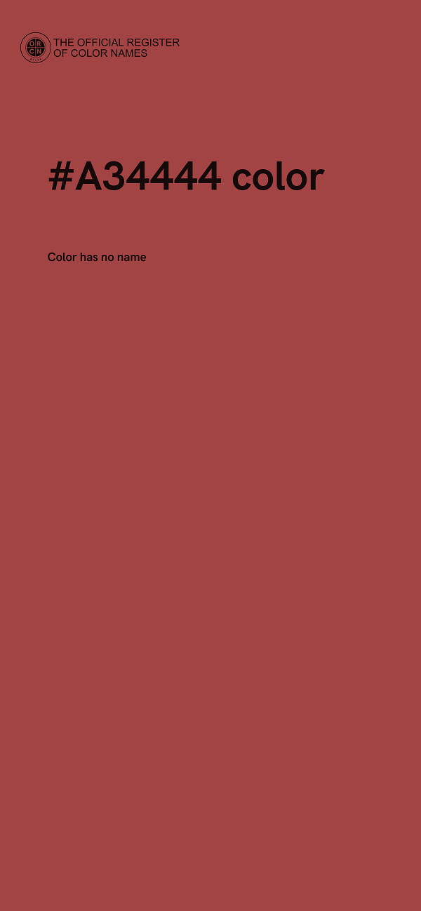 #A34444 color image