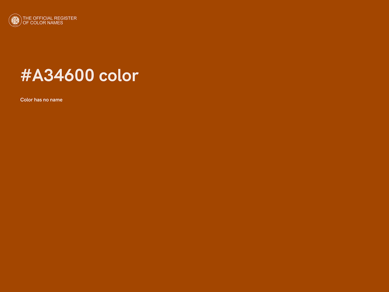 #A34600 color image