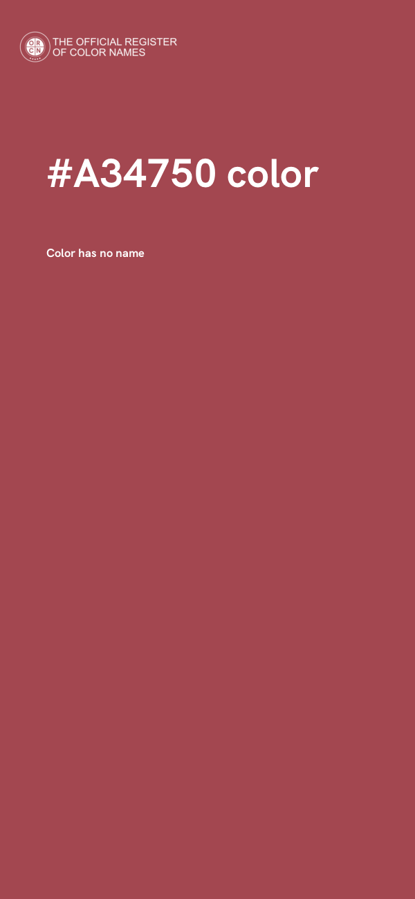 #A34750 color image