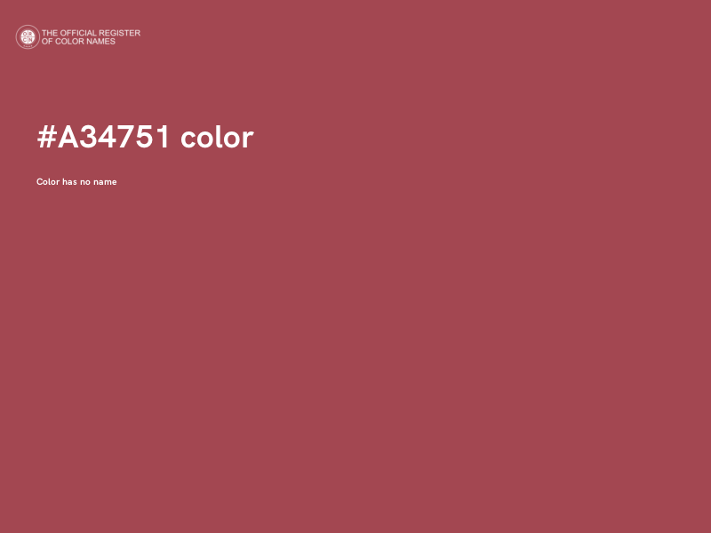 #A34751 color image