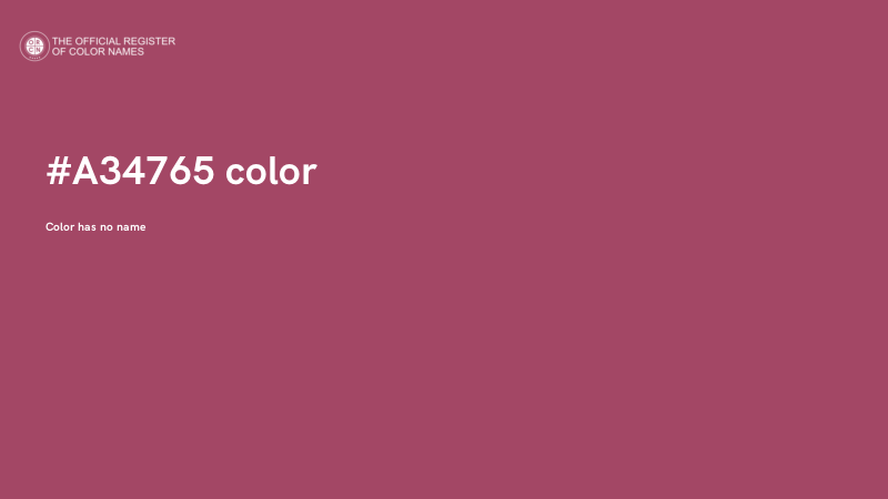 #A34765 color image