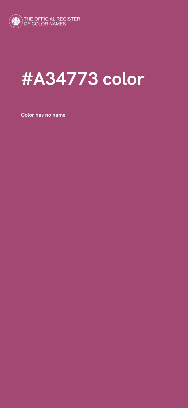 #A34773 color image