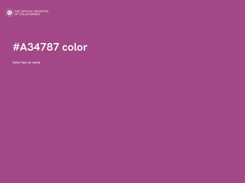 #A34787 color image