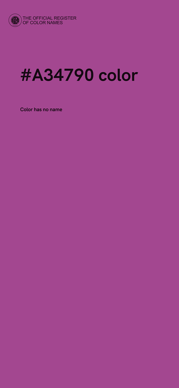 #A34790 color image
