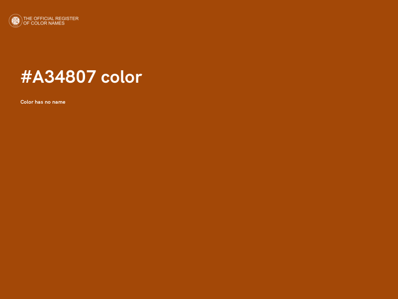#A34807 color image