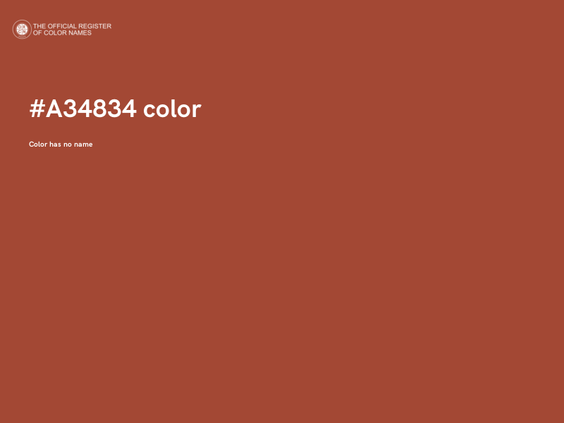 #A34834 color image