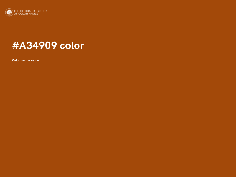 #A34909 color image