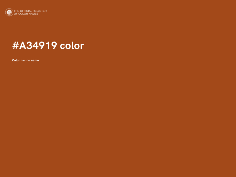 #A34919 color image