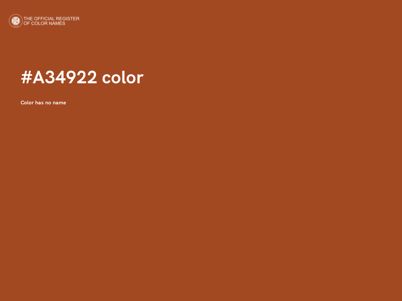 #A34922 color image