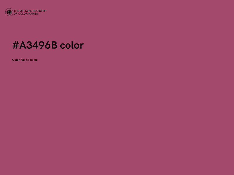 #A3496B color image